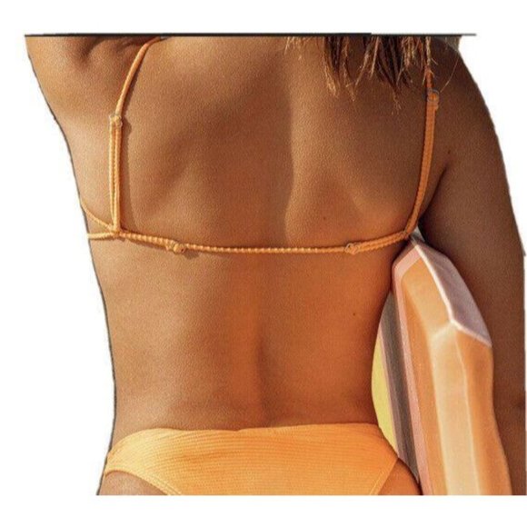Women Small TWIIN Justice Backless Bandeau Swim Top - Picture 5 of 6